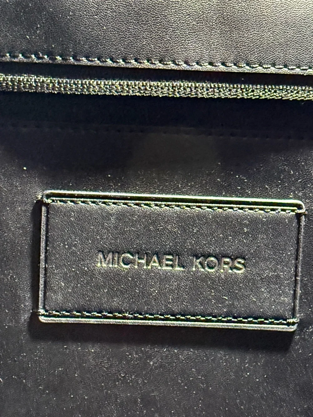 Michael Kors Olive Green Pebbled Leather Tote